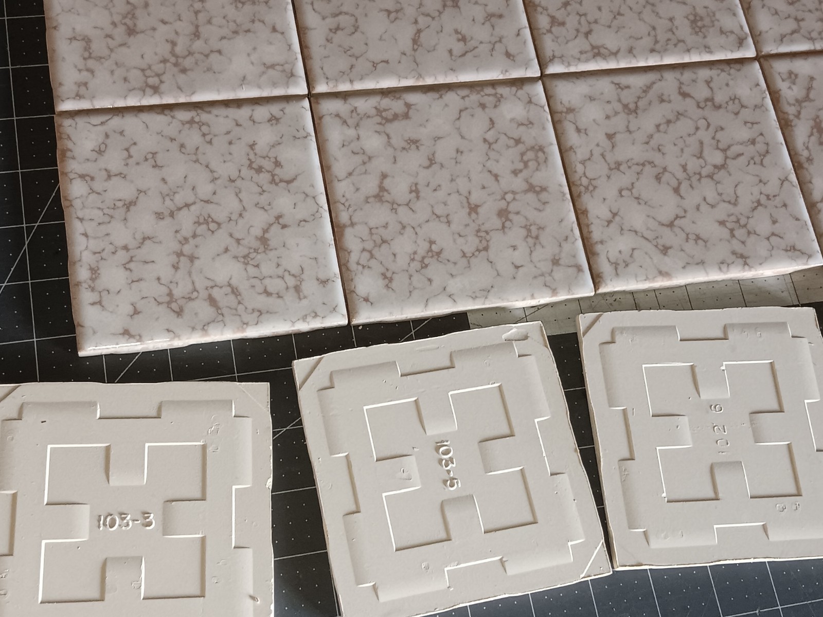 24 pack Ceramic Tile OAK TAN 4.25 Field Tile Bathroom Kitchen MIRAPLAS