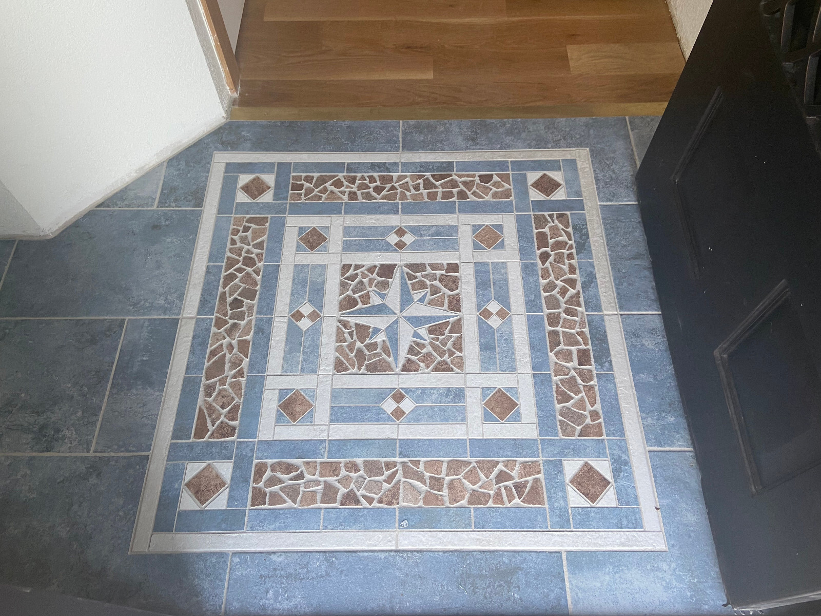 Custom made tile medallion & listello accents. Information Listing. Ebay store.