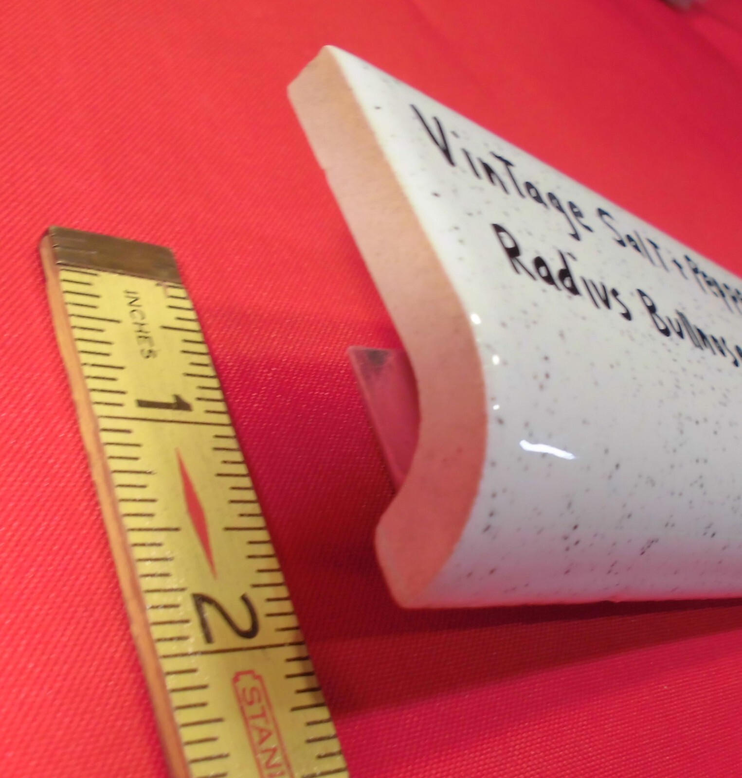 1 pc. Salt & Pepper Ceramic Bullnose Tile 2” X 6” American Olean, NEW STOCK