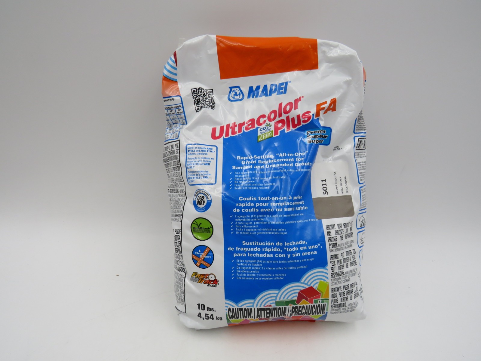 Mapei Ultracolor Plus FA Rapid-Setting Grout 10 lb Bag (Sahara Beige) NEW