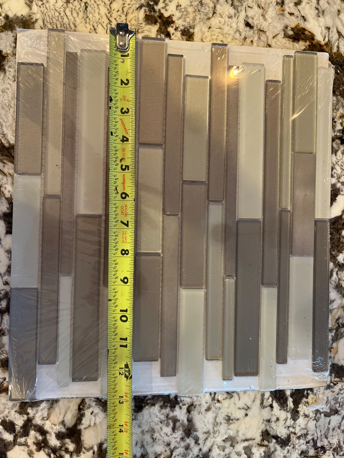 Elida Ceramica Coquina Ridge 12-in x 12-inGlossy Glass/Metal 1058257 Tile