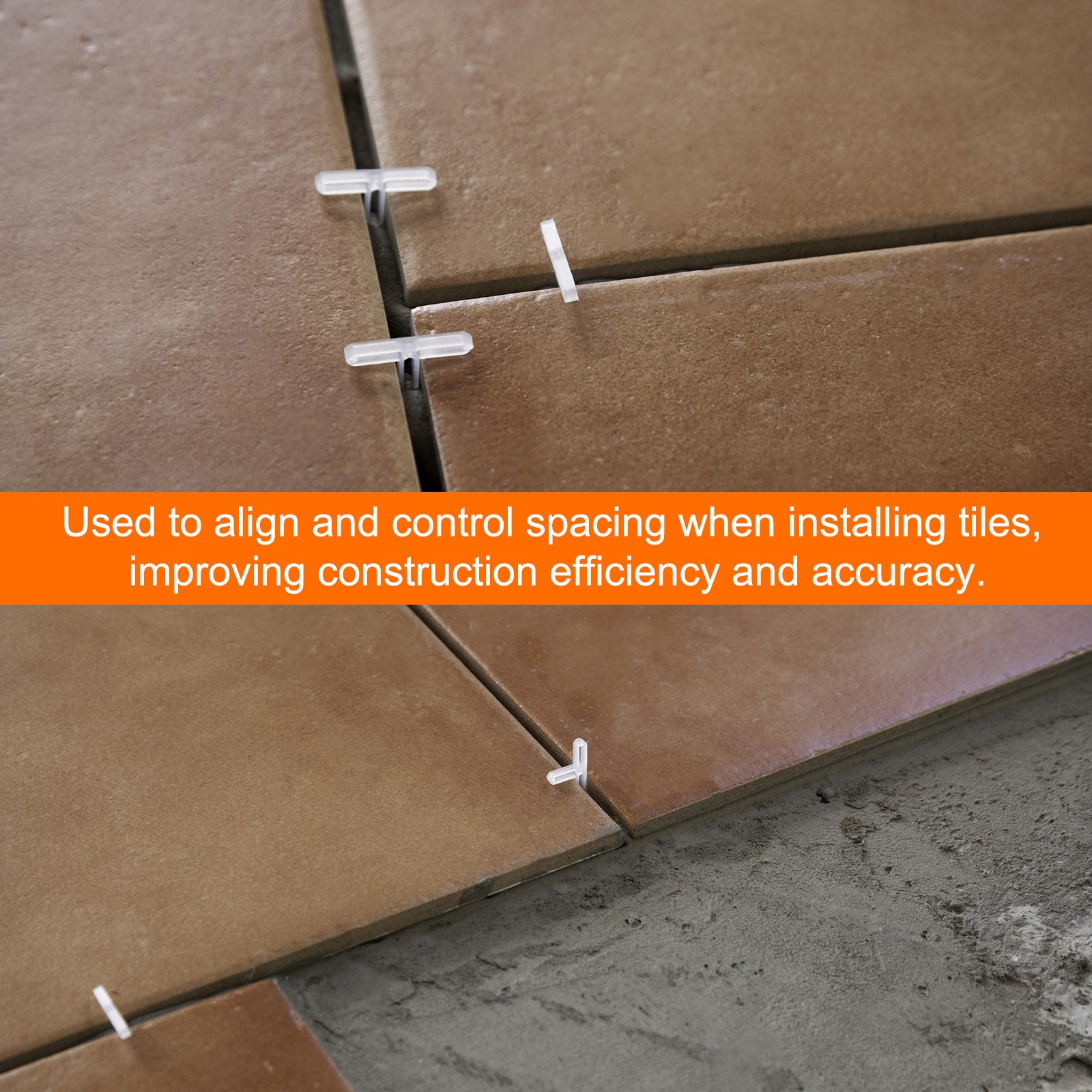 100pcs Tile Spacers 1mm Hard Plastic T Type Tiles Leveler Spacer for Ceramic