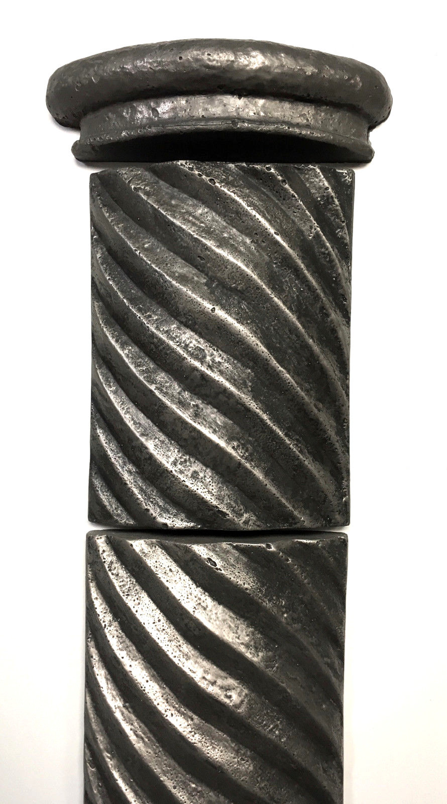 2×8 Roman Column Header Silver Metal Resin Tile Insert Craft Decor Backsplash