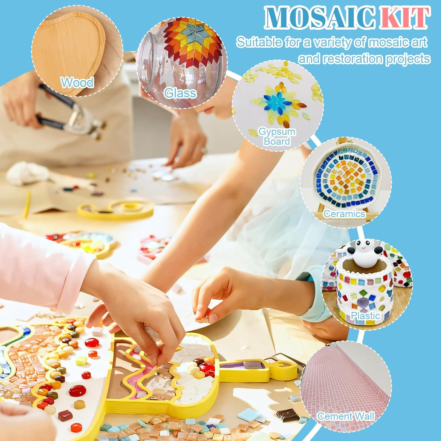Mosaic Kit, Mosaic Grout, Glue and Seam Sealant Agent Waterproof Strong Adhesive
