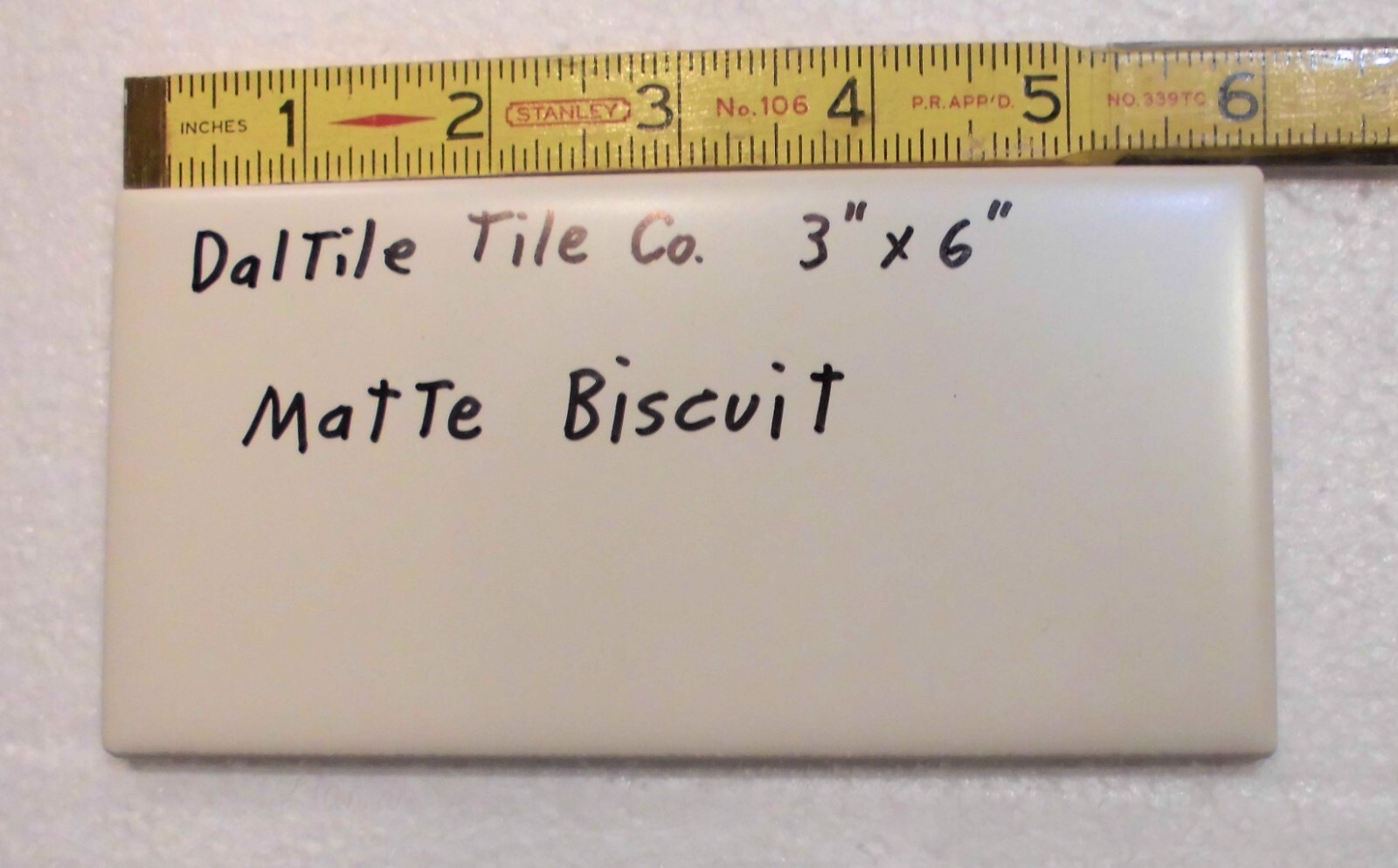 1 pc. Biscuit by Daltile #K775; 3″ X 6″ Matte Ceramic Tile; New Stock, Mint