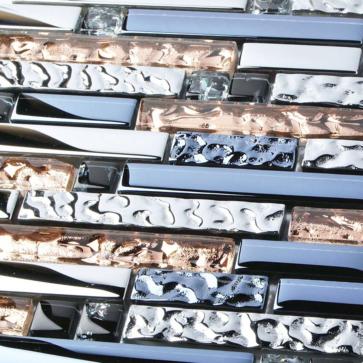 Glass Mosiac Linear Bathroom Wall Tile Kitchen Backsplash Fireplace Decor