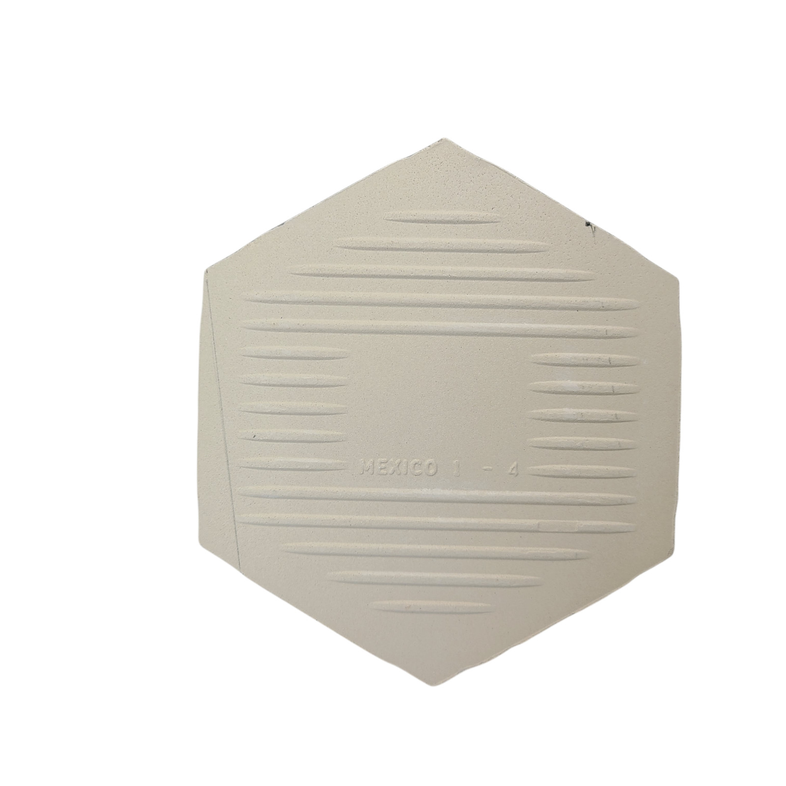 Black Ceramic Tile Hexagon Subway Vintage Mid Century Modern Rippled Beehive