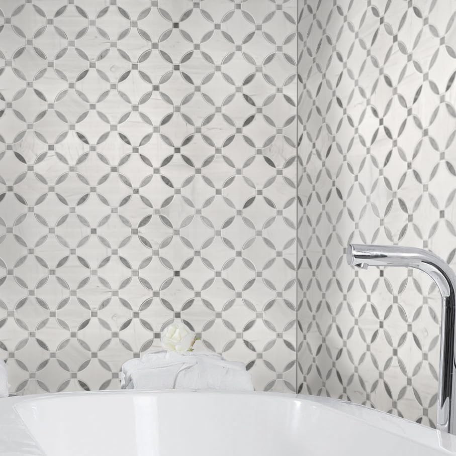 Bianco Dolomite 11×11 Polished Marble Tile for Elegant Backsplashes
