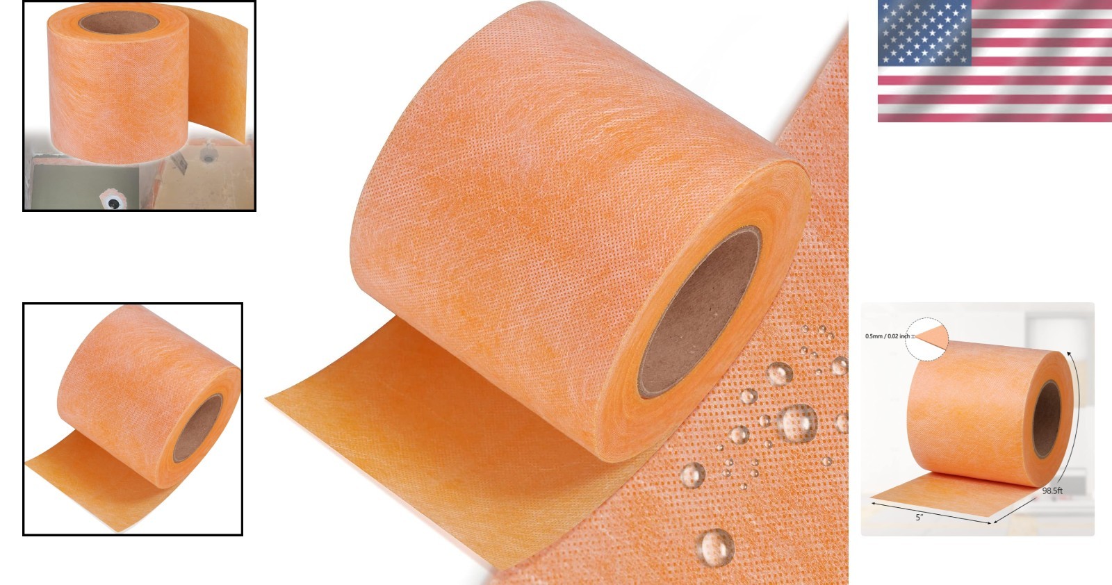 Flexible Waterproof Membrane 5in x 100 Ft – Ultimate Protection for Floors