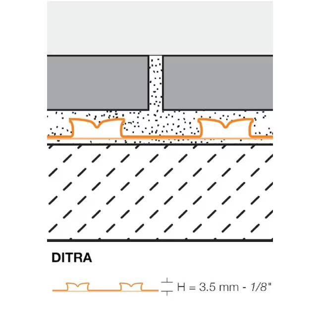 Schluter Ditra 1/8 150 sq. ft. 3 ft. 3 in. x 45 ft. Uncoupling Membrane DITRA150