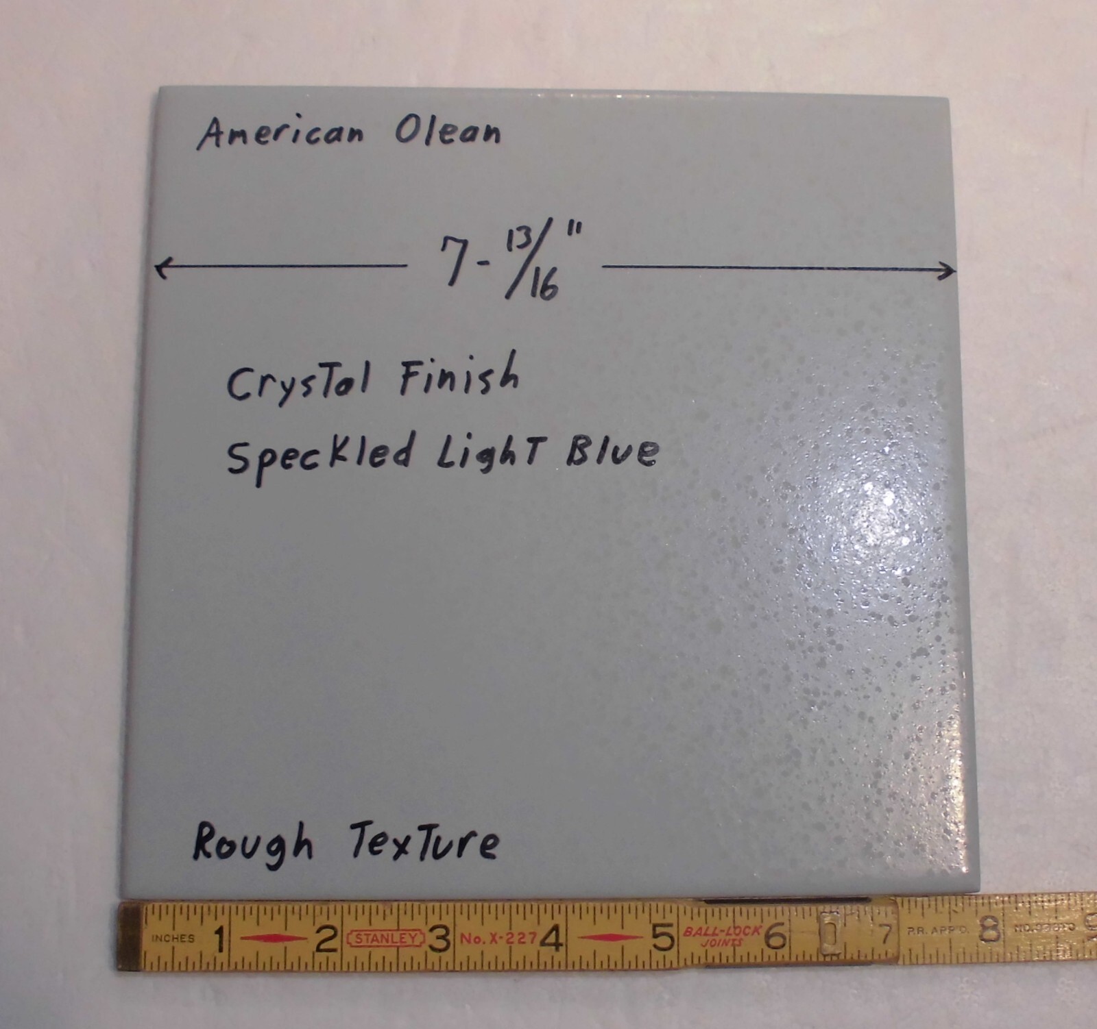 1 pc. Speckled Light Blue: 8″ Ceramic Floor Tile by American Olean, Crystal