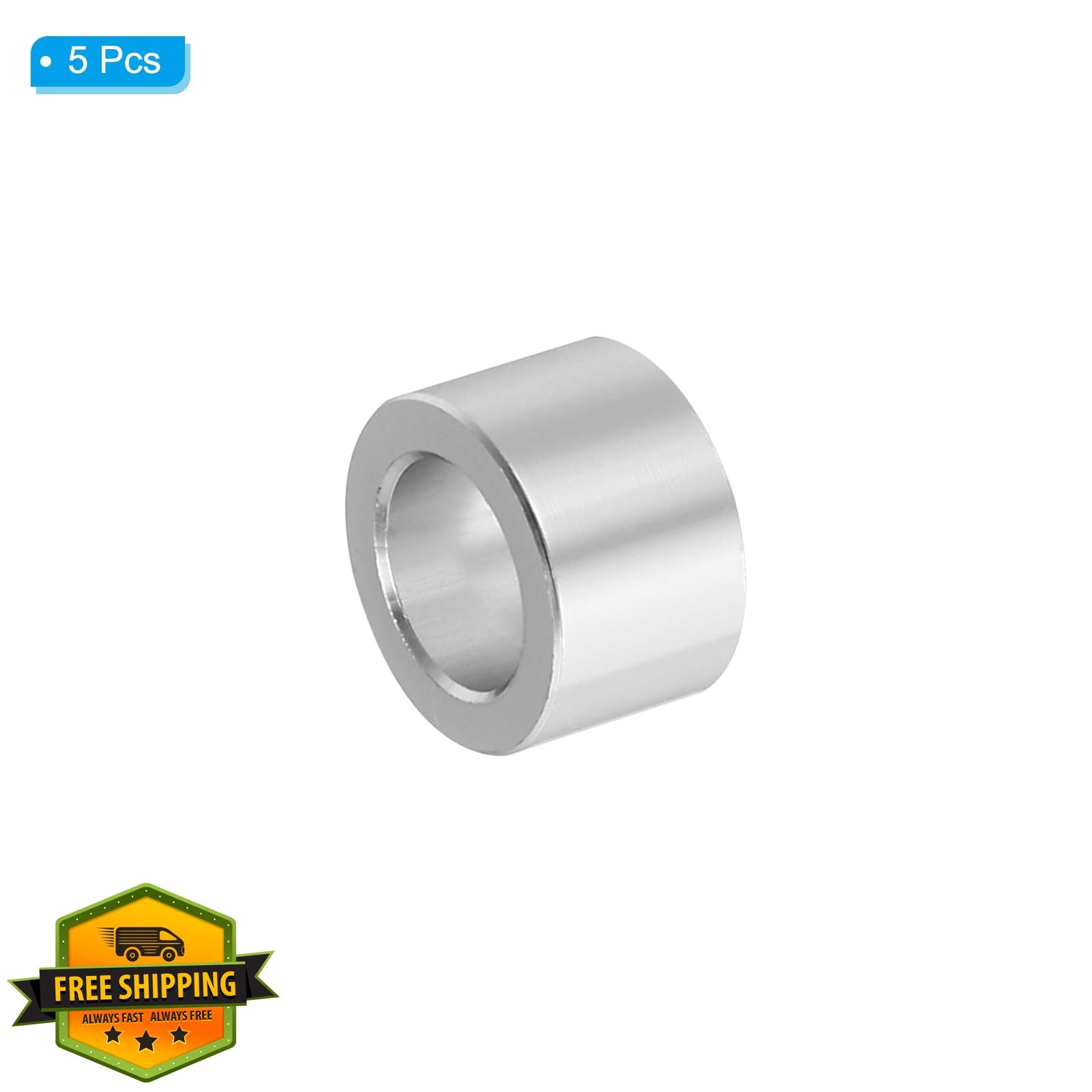 PATIKIL M8 Aluminum Spacers 5/16″ Silver 5 Pcs