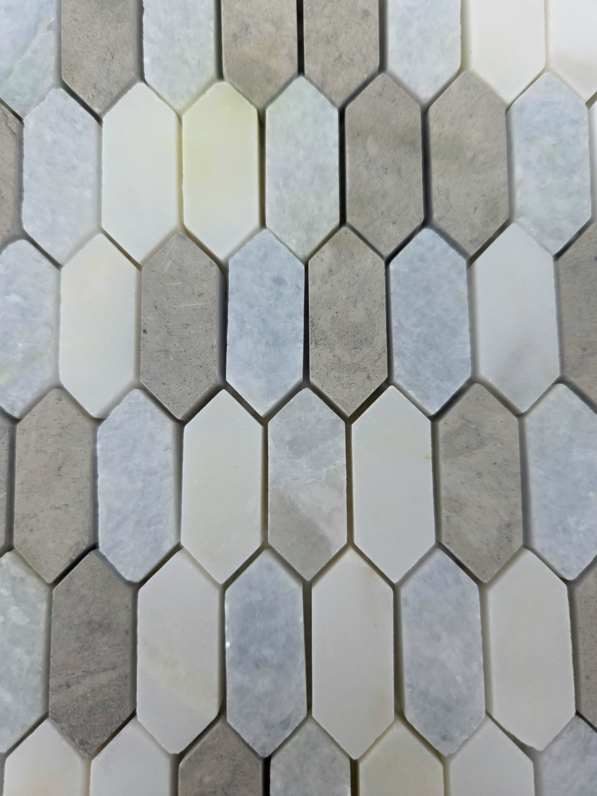 Marble Mosaic Tile Walker Zanger Tangent Hive Celeste 8.1 SF Hex Backsplash