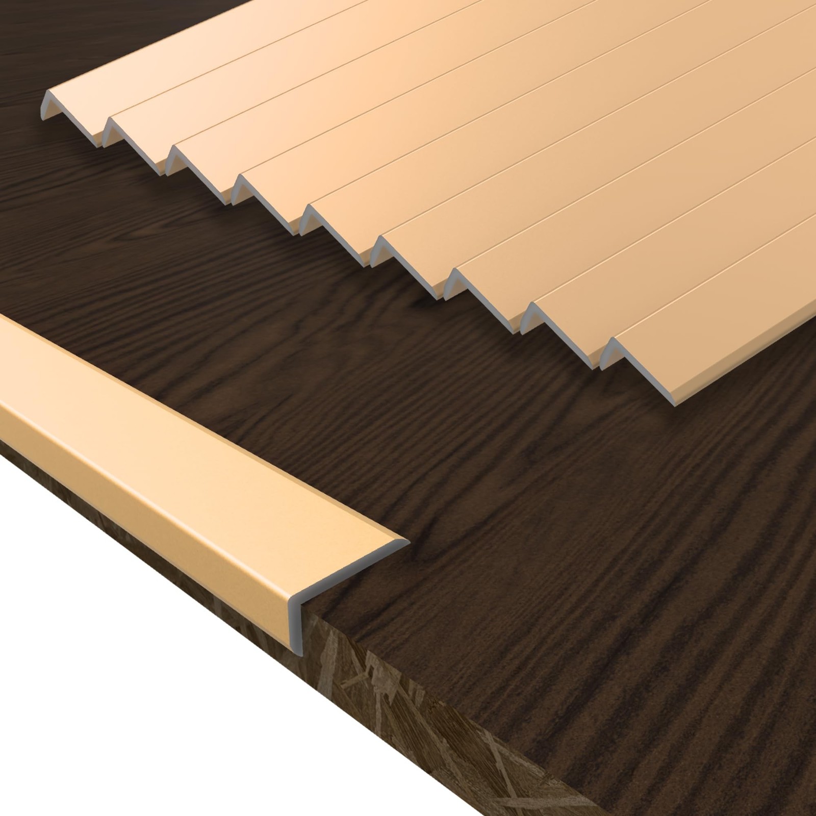 10-Pack 12 Inch Peel and Stick Aluminum Tile Trim, Decorative Kitchen Backspl…