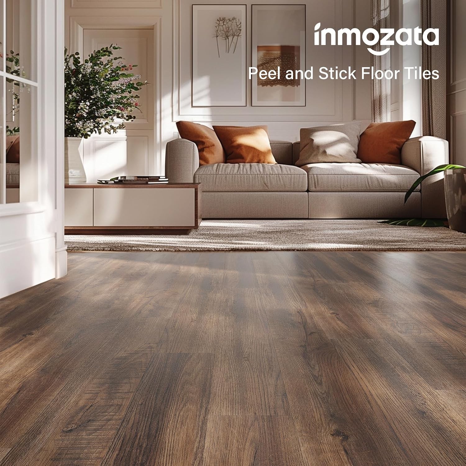 Peel and Stick Floor Tile Vinyl Flooring, Waterproof Vinyl Plank Flooring 5-Pack