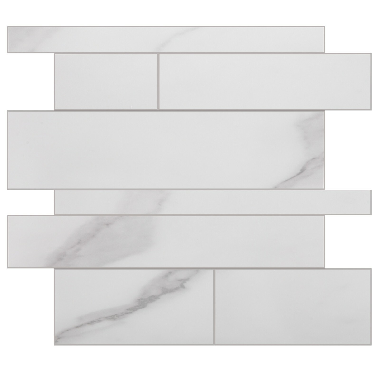 5 Sheets 11″x11″ Marble Peel and Stick Backsplash Tile For Kitchen Bathroom