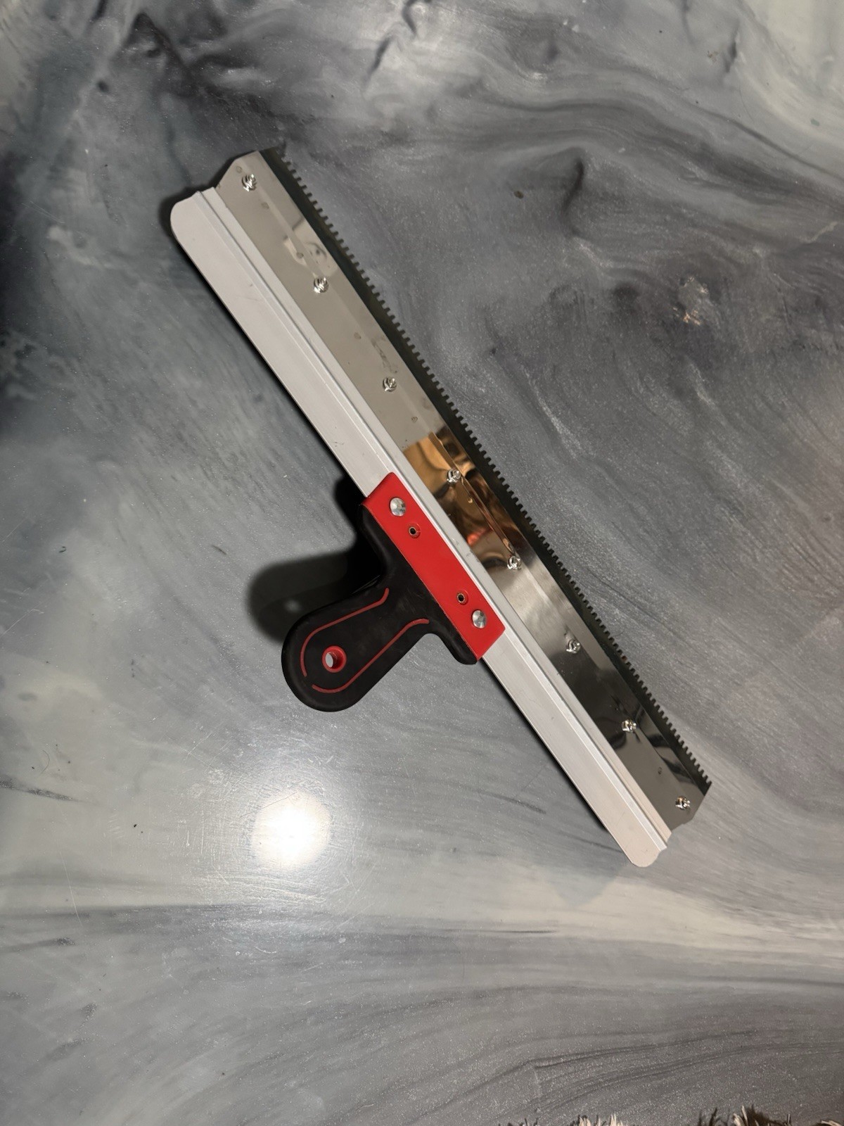 Professional Notched Epoxy Leveling Squeegee –Heavy-Duty Notched Leveling.
