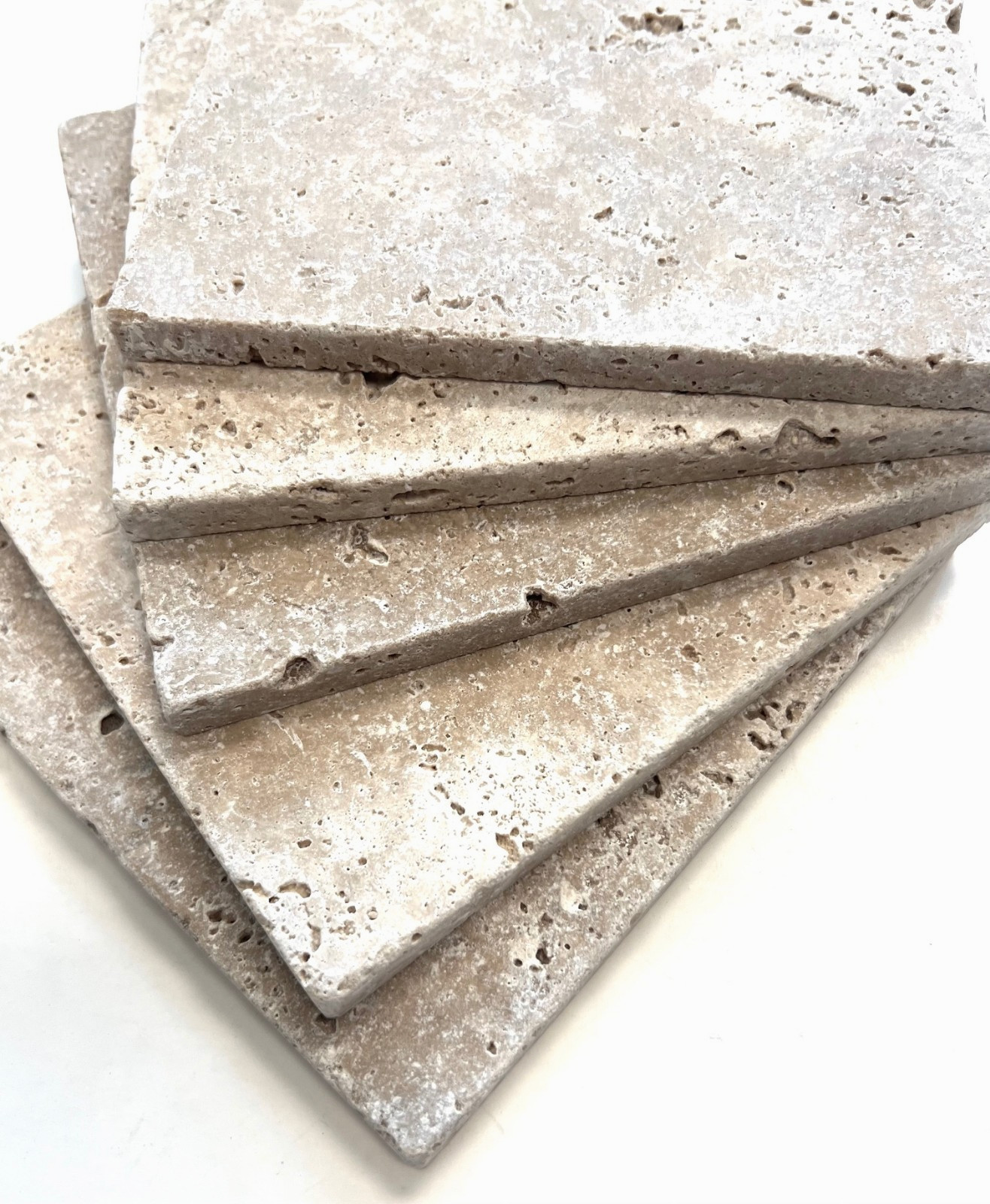 Walnut 6×6 Tumbled Aged Travertine Tile Backsplash Floor Wall (Sold by 1 SQFT)