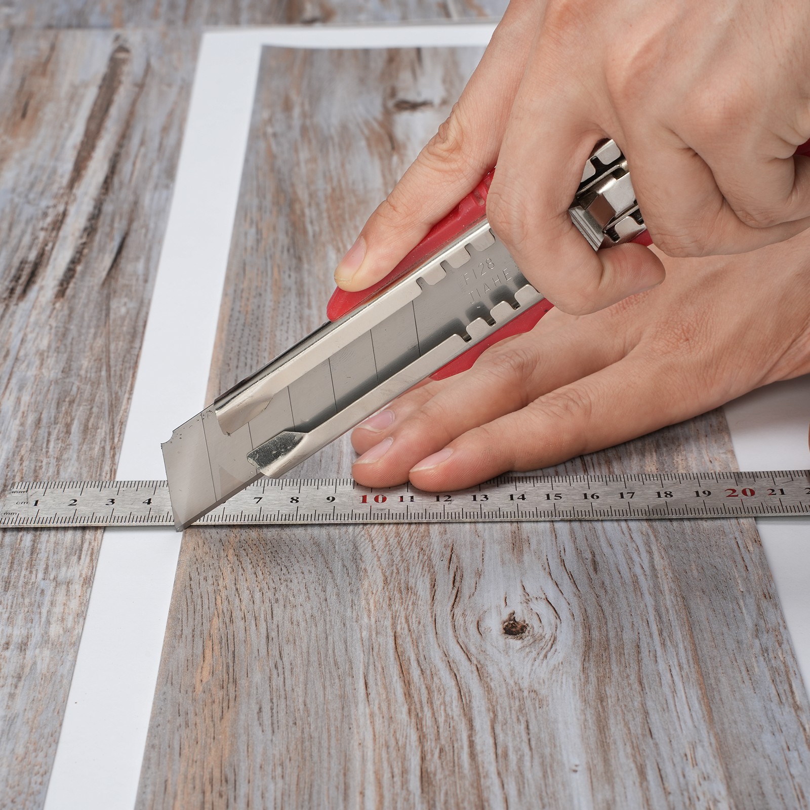 Uimoso 36 PCS 54sq.ft Self-Adhesive PVC Vinyl Floor Plank Wood Tiles Peel Stick