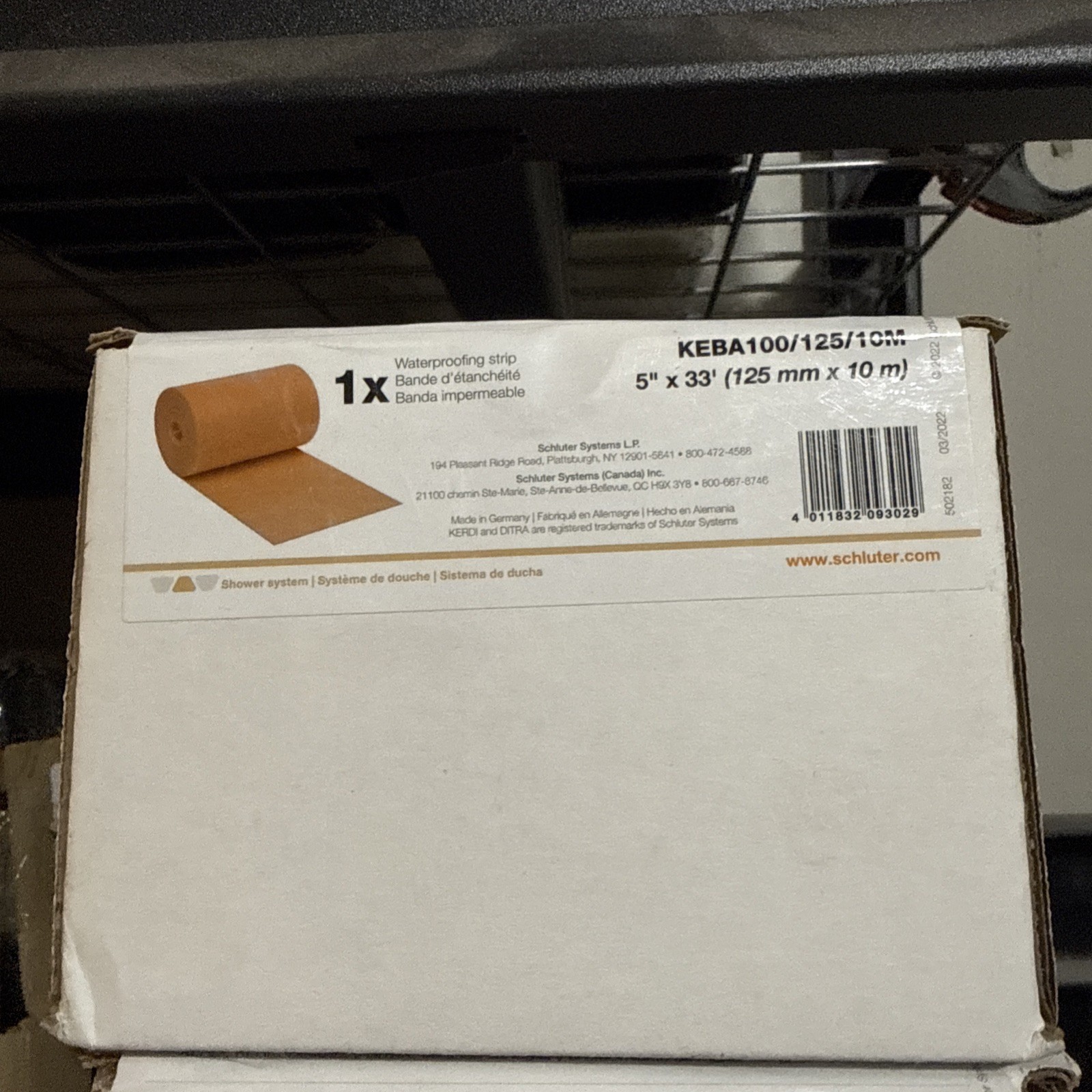 Schluter Kerdi-Band Waterproofing Membrane 5” x 33’ Tile Shower Seam Tape