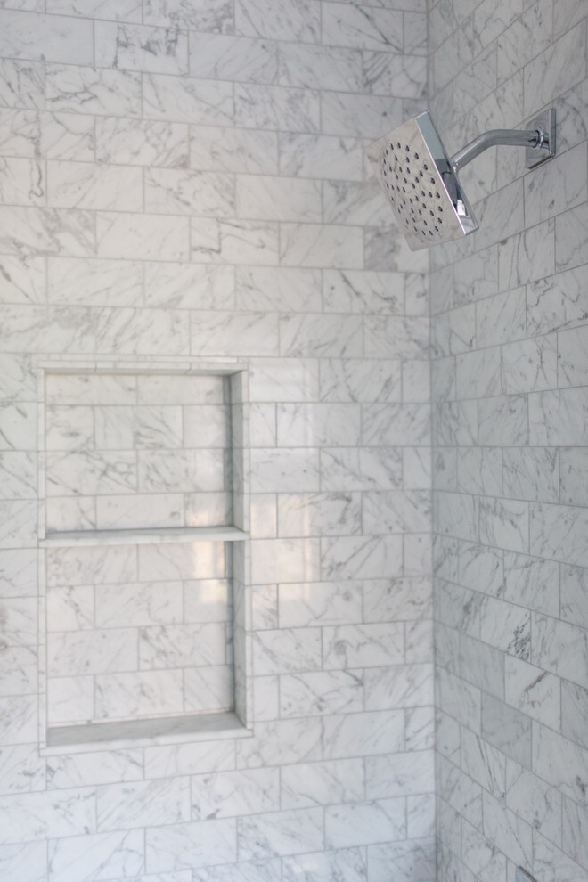 C52P 4×8 Carrara White Marble Wall Floor Tile Polished Bianco Venato