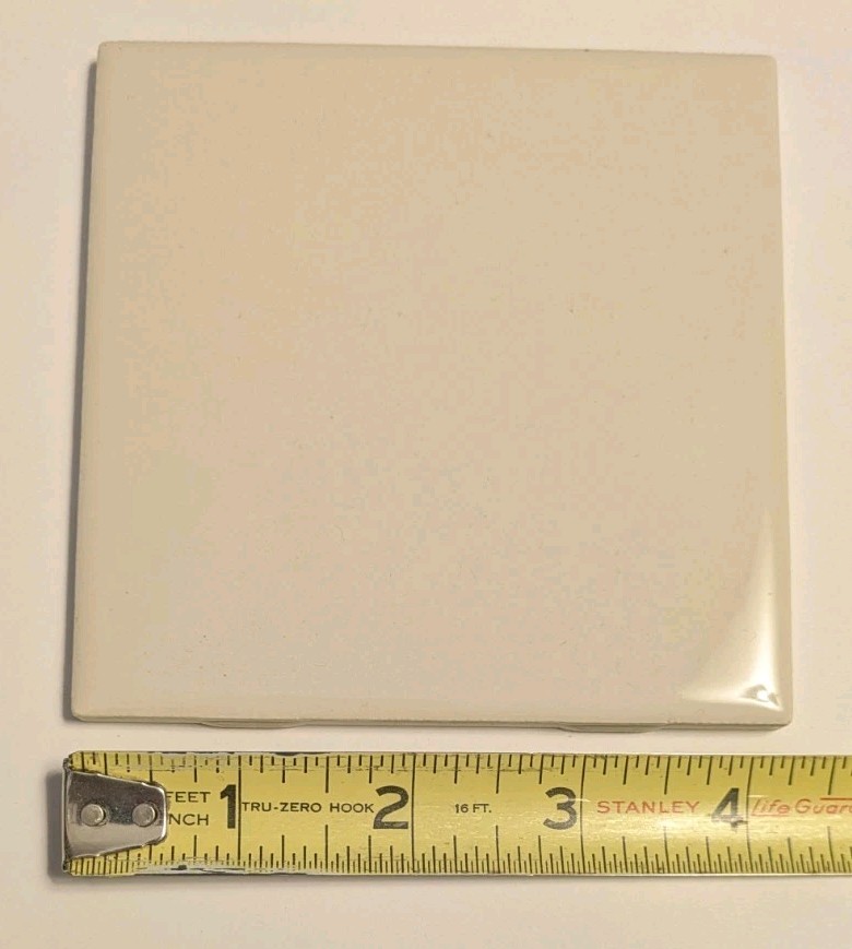 1 piece new Almond Beige Tan 4 1/4″ Glossy Ceramic Daltile Tile 0135