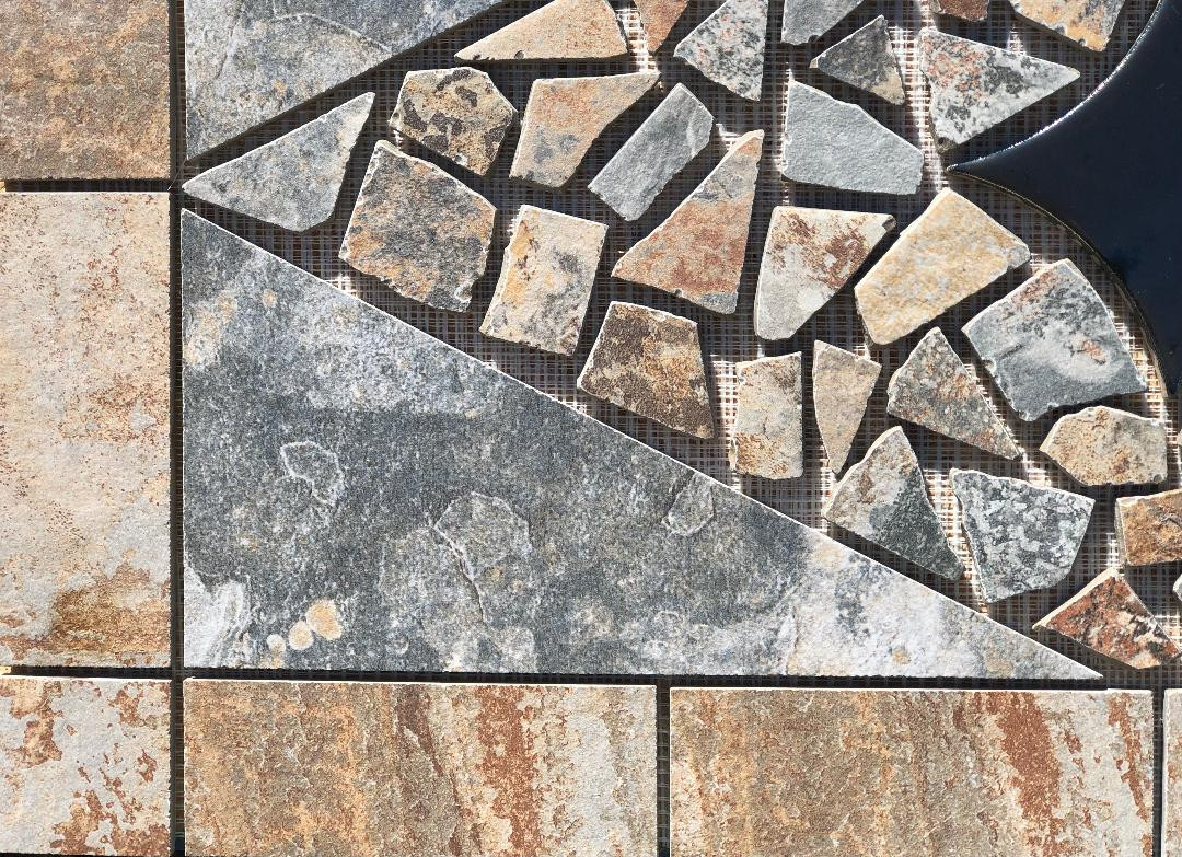 26 9/16″ x 15 3/8″ Tile Medallion – Home Depot Slate mimic tile series