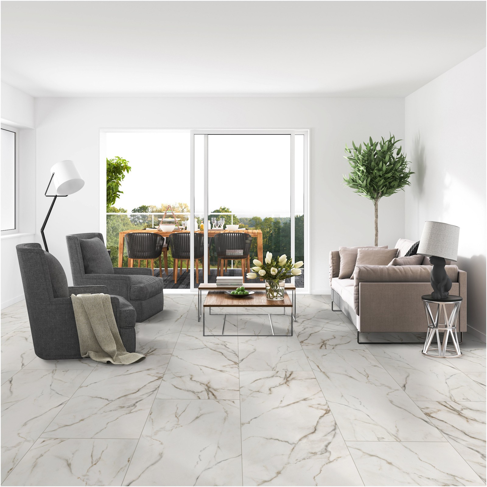Ackland AKNPTZOL24X48P-PL Zola – 24″ x 48″ Porcelain Solid Floor – Aurum