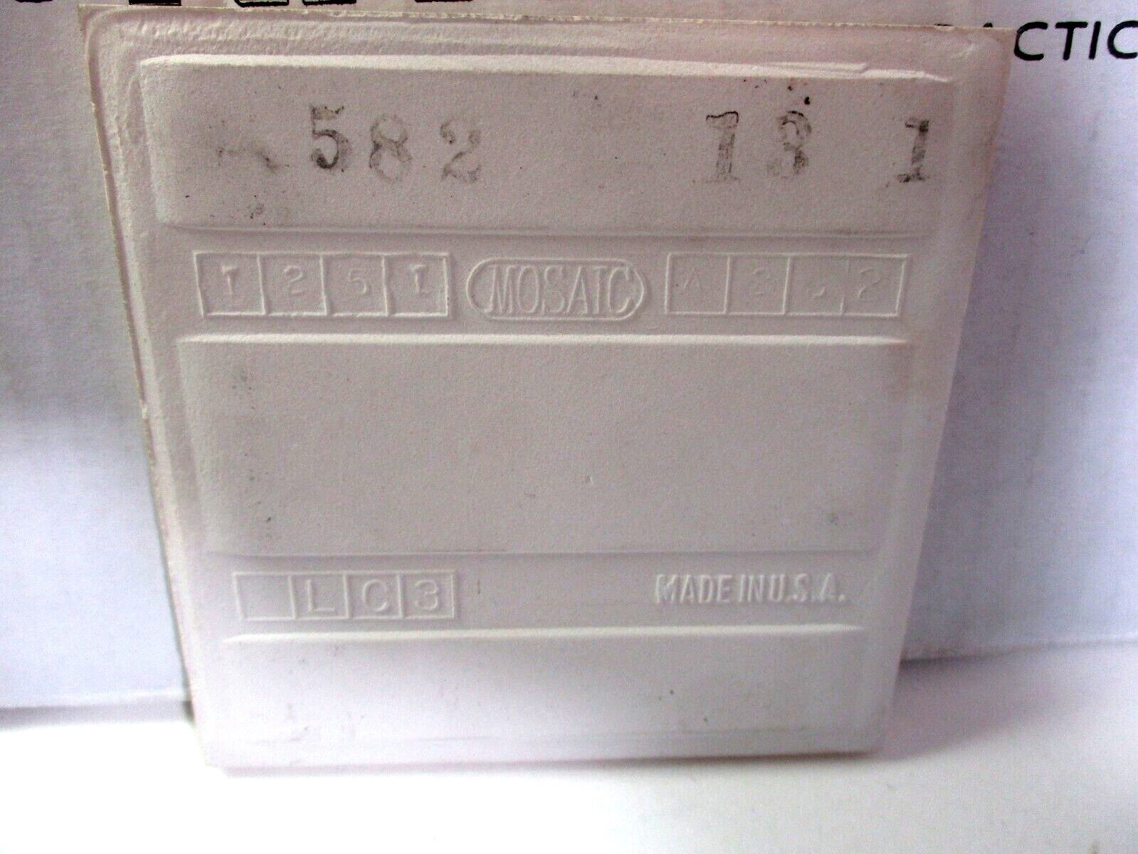 1 Wall Tile Mosaic USA 4-3/8″ Square Gloss Mustard Yellow Ceramic 1950 Retro Vtg