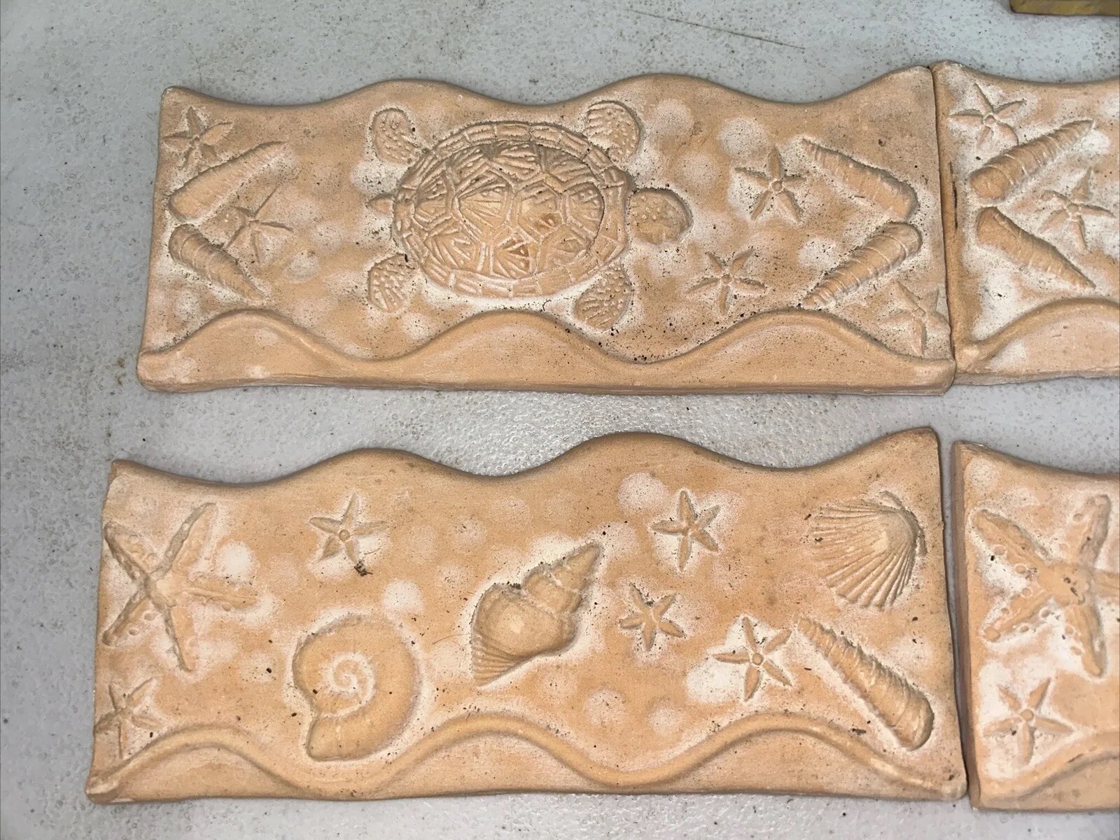 Ceramic Kitchen Wall Tile Sea Shell Mosaic kitchen Art Handcrafted