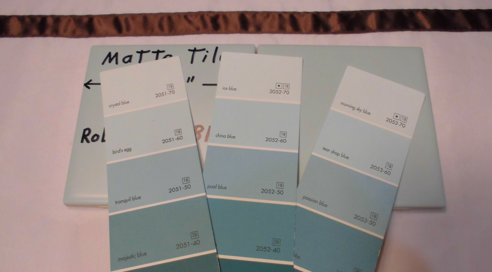 1 pc. *Robin’s Egg Blue* 4-1/4″ Matte Ceramic Tiles: New Old Stock
