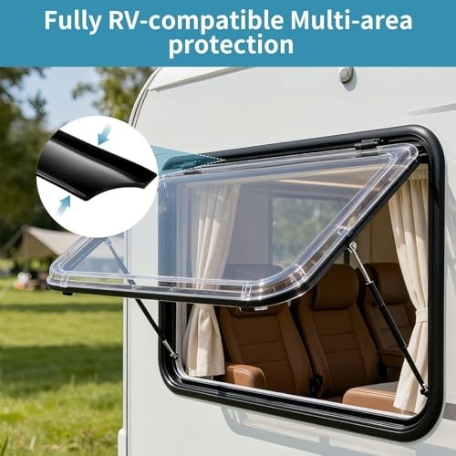 1″ RV Vinyl Trim Molding Insert, 100 FT Black Camper Exterior Screw Cover Trim
