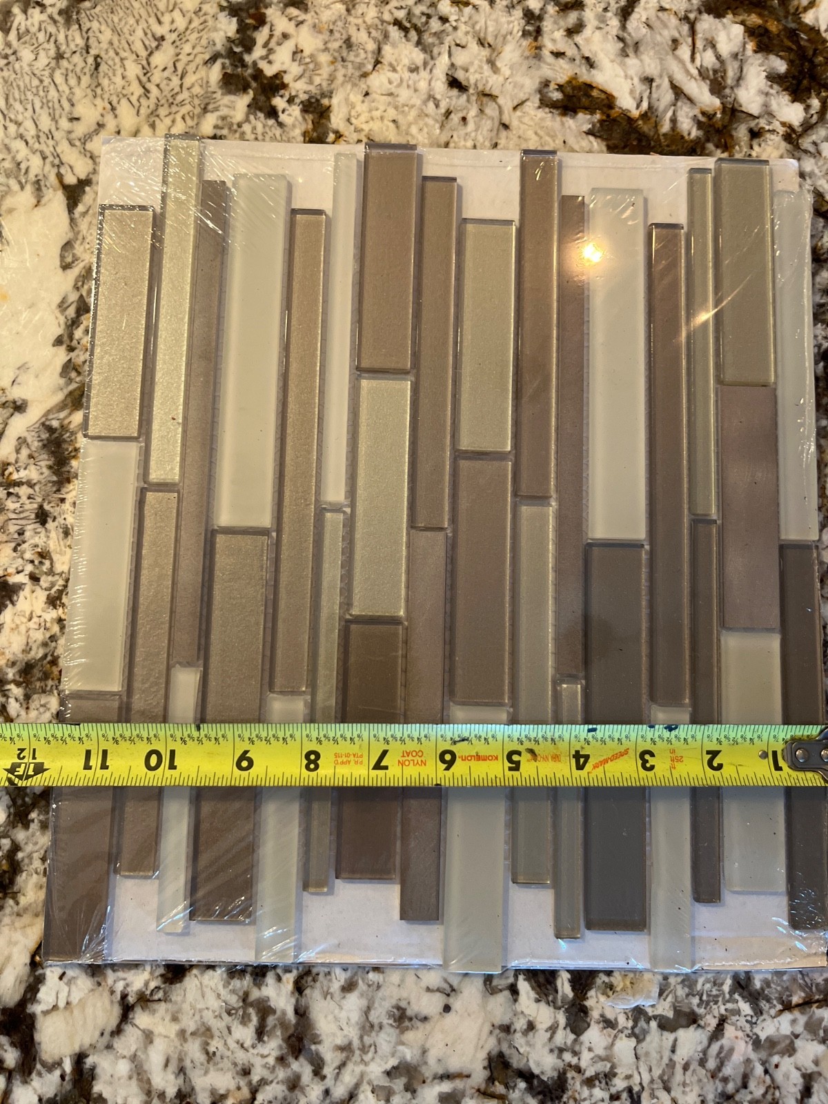 Elida Ceramica Coquina Ridge 12-in x 12-inGlossy Glass/Metal 1058257 Tile