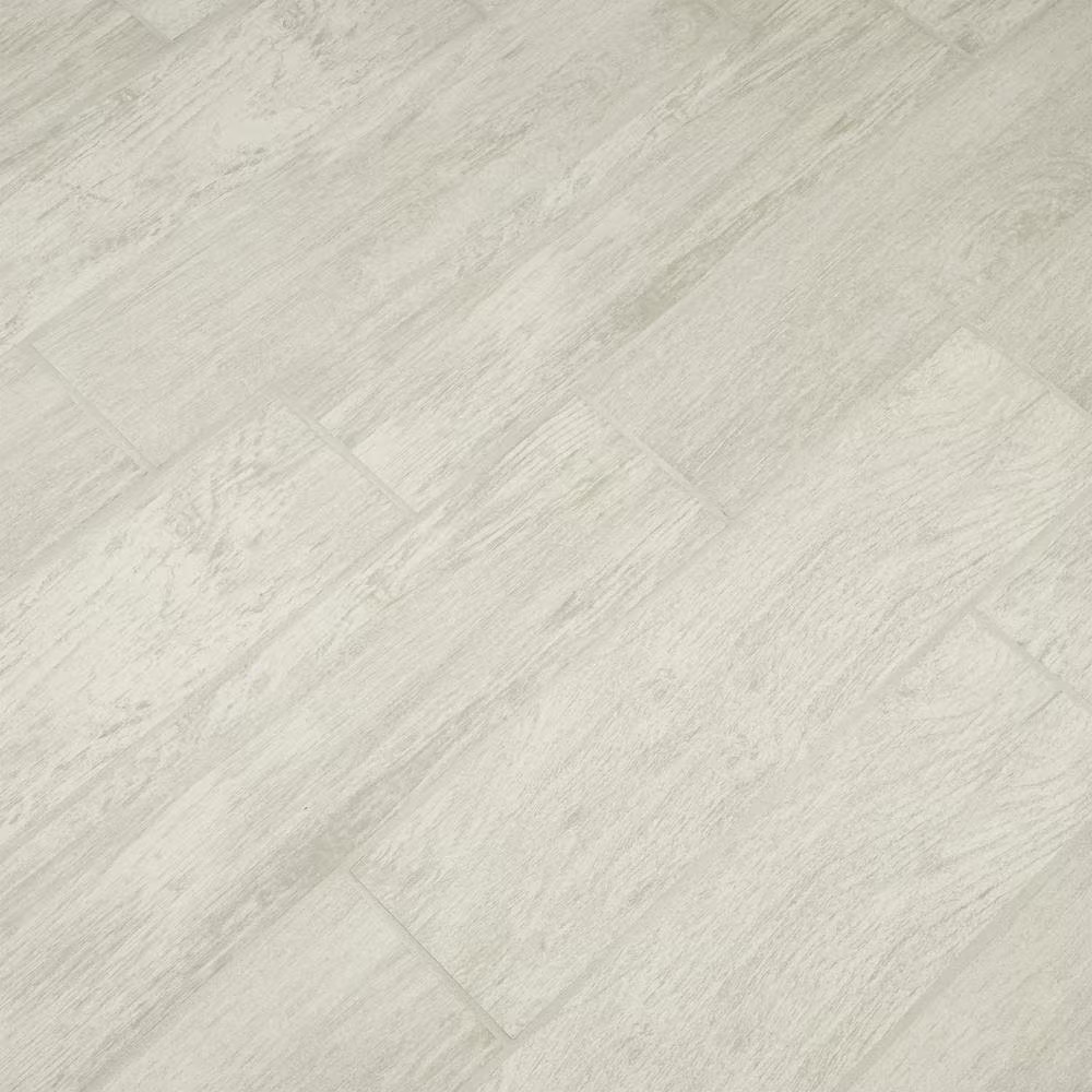 Capel Bianco 6 In. X 24 In. Matte Ceramic Wood Look Floor and Wall Tile (17 Sq.
