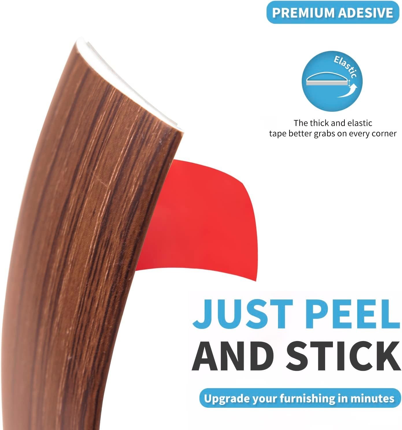 4 FT Easy Install Self-Adhesive Floor Transition Strip in Rich Cherry Color