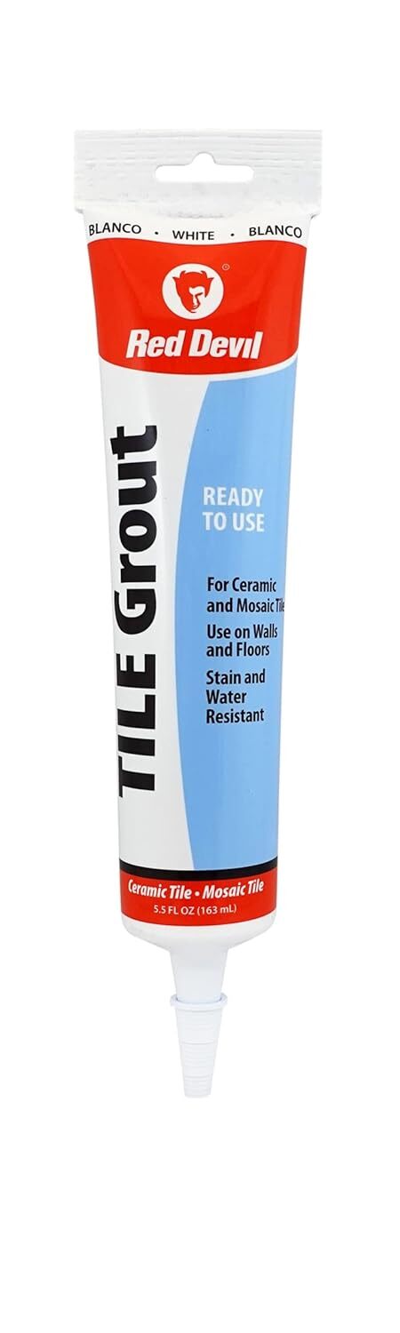 0425 Tubo Exprimidor De Lechada Para Azulejos Premezclado, 5,5 Oz., Blanco
