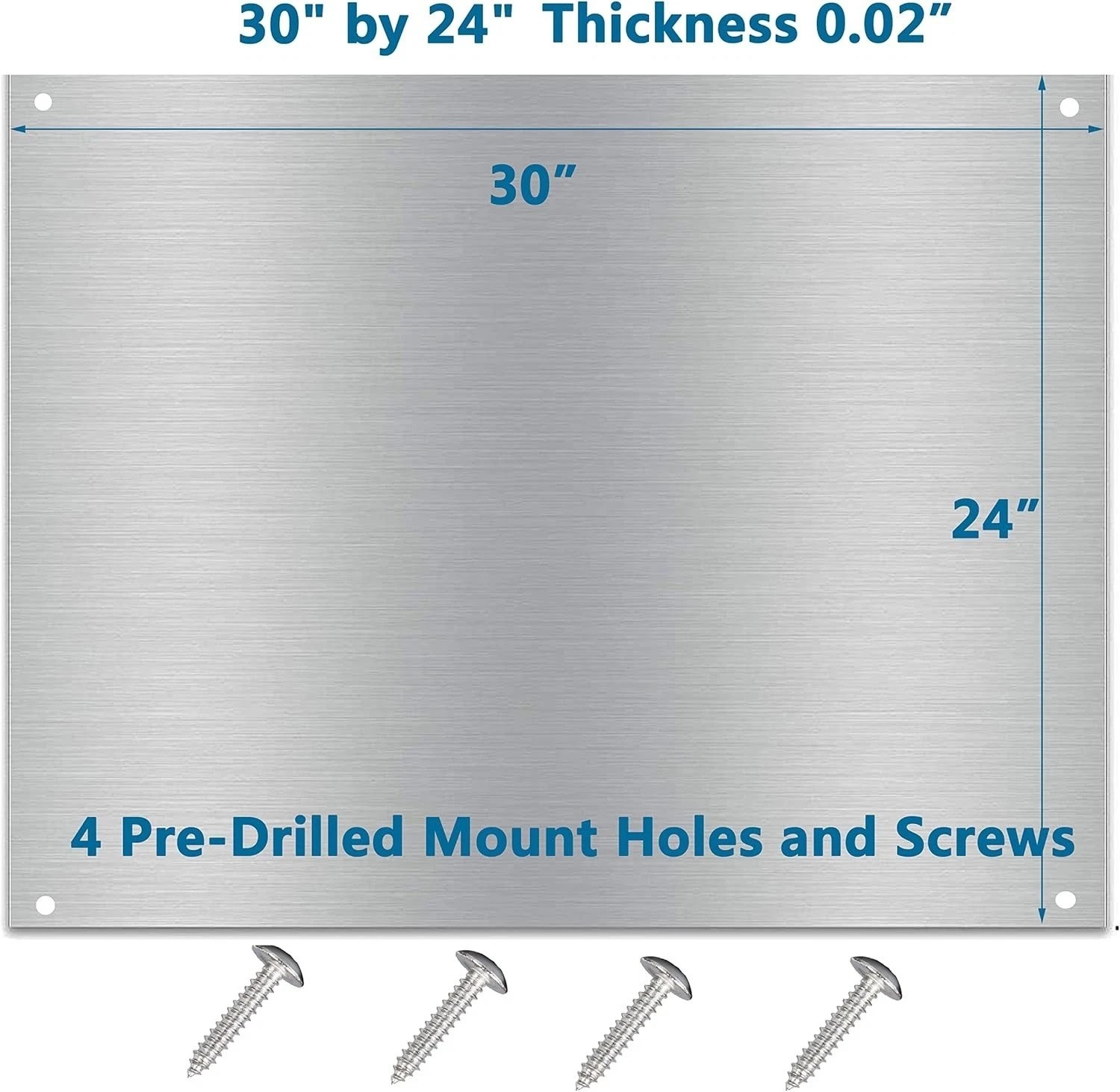 Sleek 24″x30″ Stainless Steel Kitchen Backsplash Wall Shield – 1- Guarantee