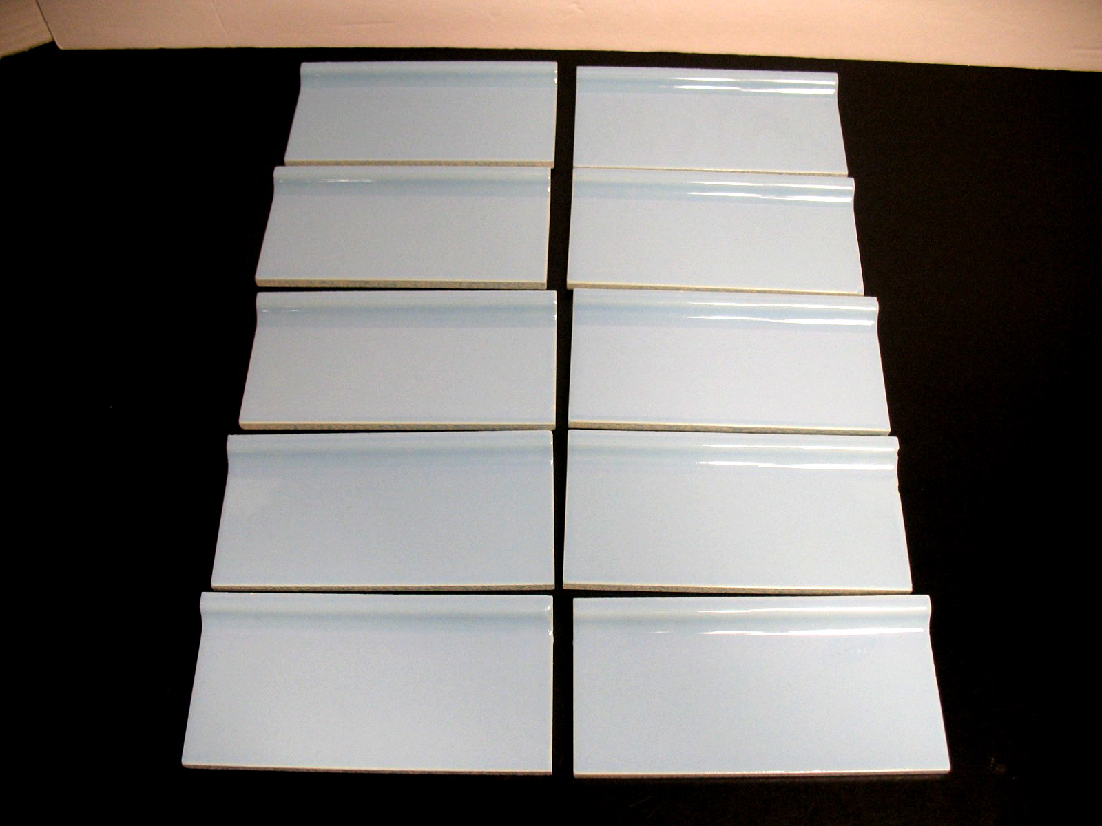 WENCZEL COVE BASE TILE LIGHT BLUE 6×3 inches IMPERFECT LOT OF 10 CRAFTS MOSAICS