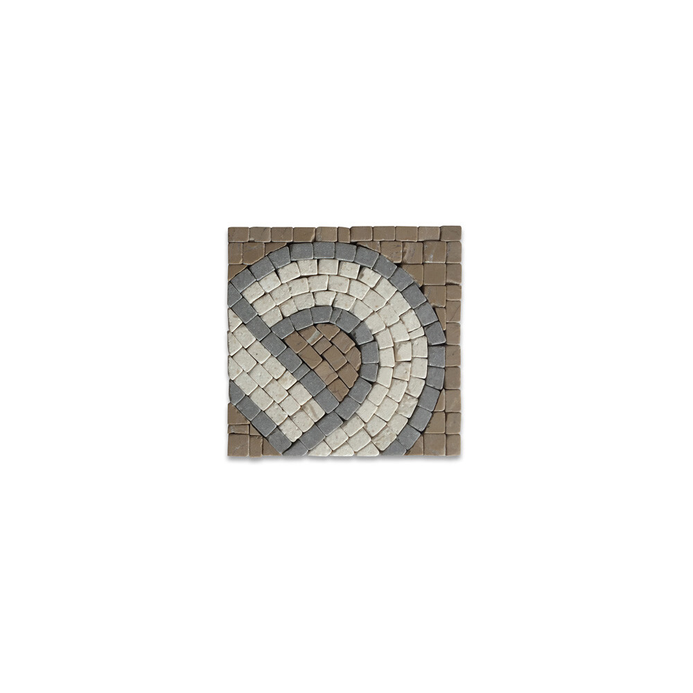 B3164CT Marble Mosaic Border Decorative Accent Insert Tile Wave 4×4 Tumbled