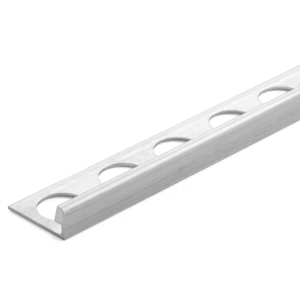 Silver 3/8 In. X 98 1/2 In. Aluminum L-Shaped Tile Edging Trim