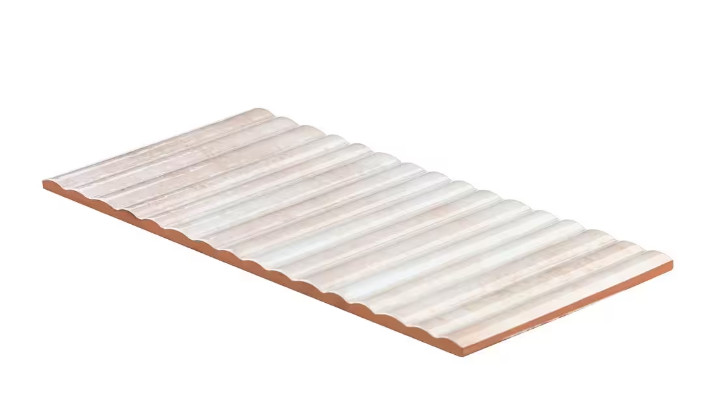Mawr White 5.9 in. x 11.81 in. Polished Fluted Ceramic Wall Tile Ivy Hill Sheet