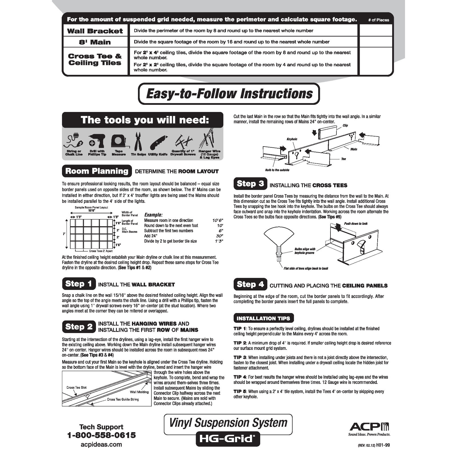 HG-Grid 100 sq. ft. Suspended Ceiling Kit