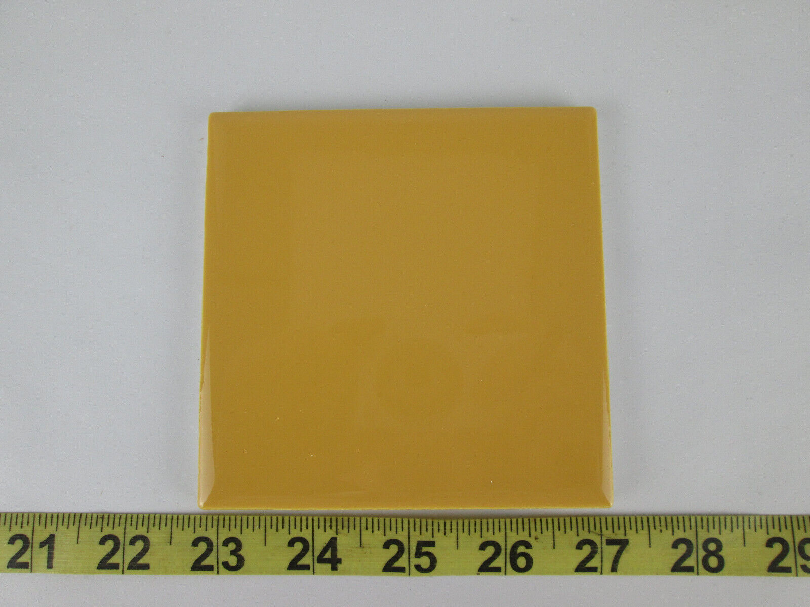 Lot of 6 New Old Stock Daltile Ceramic Tile Mustard Yellow QTC1 4-1/4″ x 4-1/4″