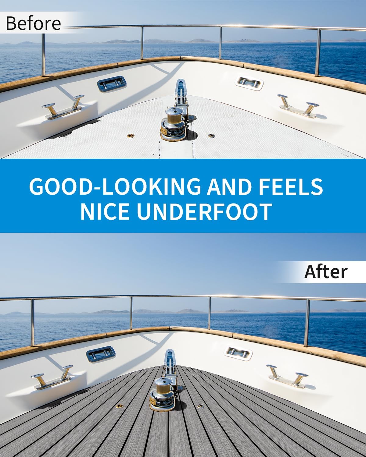 Boat Flooring EVA Foam SelfAdhesive 48”x16.8” Faux Teak Marine Boat Decking…