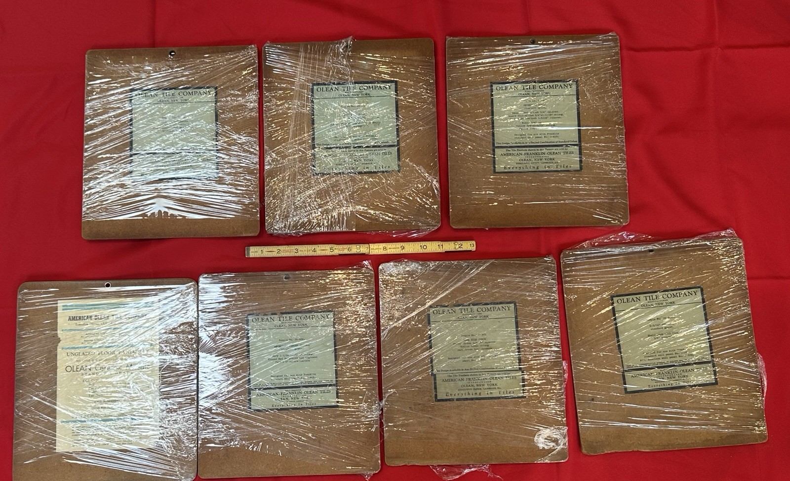 Lot of 7: Vintage Salemen’s Sample Masonite Boards, from 1950’s -1960’s, Used