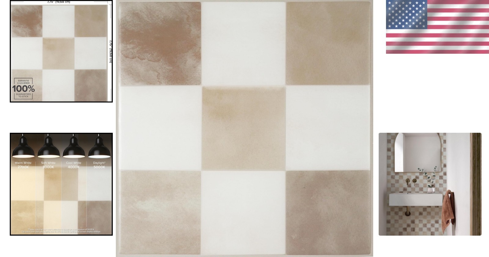 Stylish 3D Peel and Stick Backsplash Tiles – 5 Sheets, Easy to Clean & Maintain