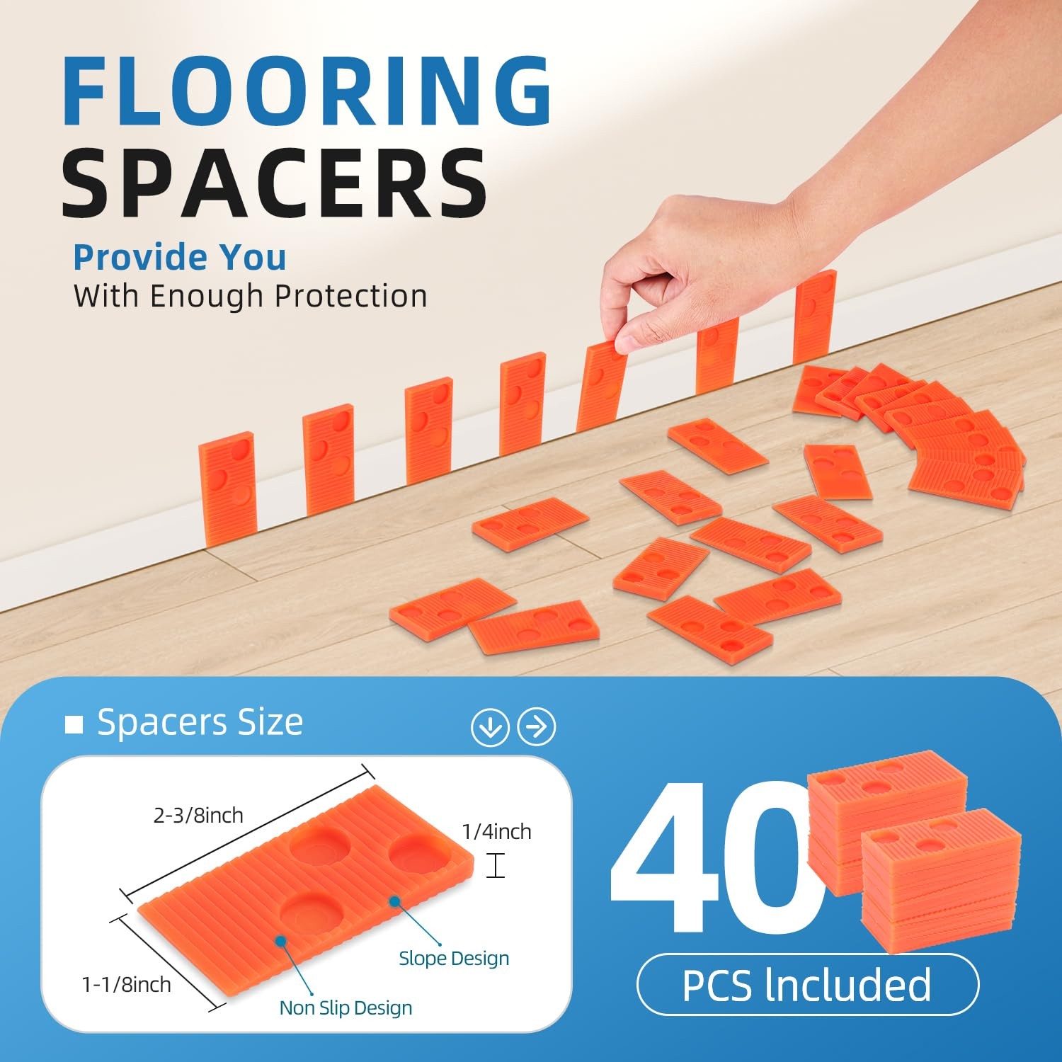 LOZAGU 43-Piece Laminate Flooring Tools, LVP installation kit, Silver, Black