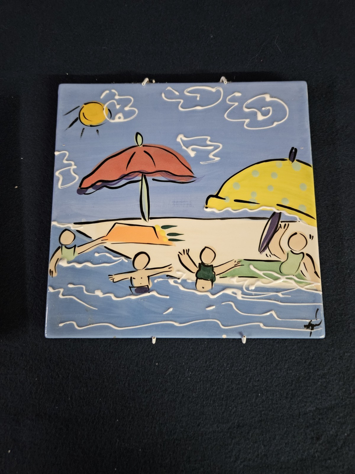 Set of 3 Beach Themed 8×8 Ceramic Tiles