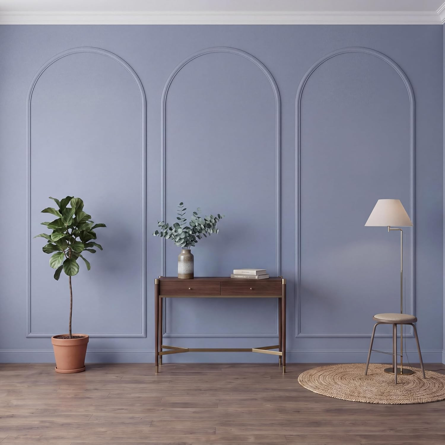 3 Set 32 X 78 Inch Arch Wall Molding Kit Peel Stick Arch Premade Accent Wainscot