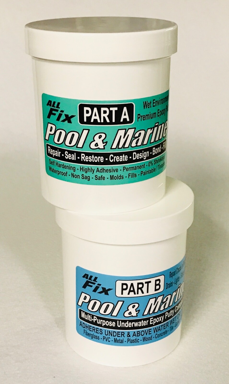 Pool All Fix H20 EPOXY PUTTY Repair MULTI USE Leaks Cracks Tile Stone Plastic